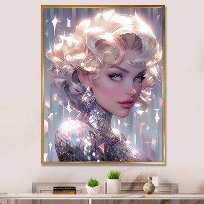 Futuriste reine argentée - décoration murale tendance