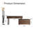 68.9'' Extended Desk Makeup Vanity Table With 4 Storage Drawers Walnut Wooden Writing Desk