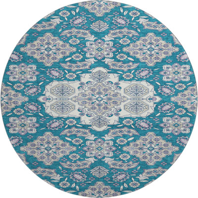 Premium Machine Washable Xamiera AMF1853 Global Rug