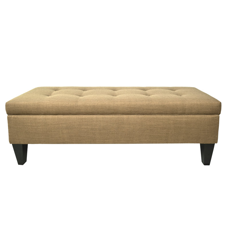 Banc de rangement à couvercle rabattable Gaither, Chameau