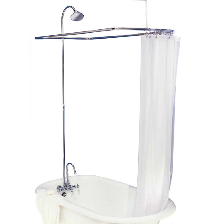 The Gooseneck Enclosure Shower Set with 1.75 GPM & 57" x 31" Extended Version Shower Riser and Shower Head