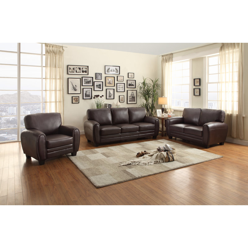 Coombs Faux Leather Armchair, Dark Brown