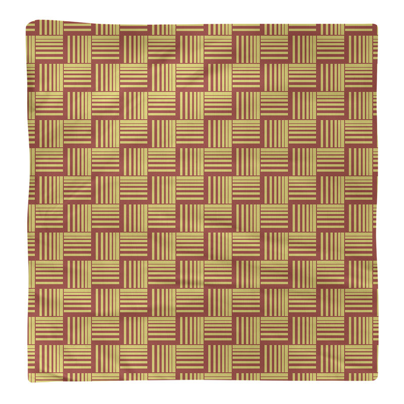 Jaya Cotton Geometric Square Napkin, Red/Yellow, 0.1" H x 22" W x 22" D, Cotton Twill