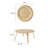 Circular Lightly Beveled Mid-century Style Coffee Table-1418410899