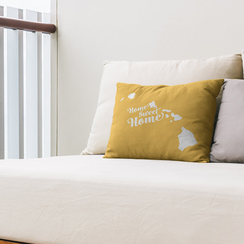 Coussin lombaire intérieur/extérieur doux pour la maison, Honolulu, Jaune