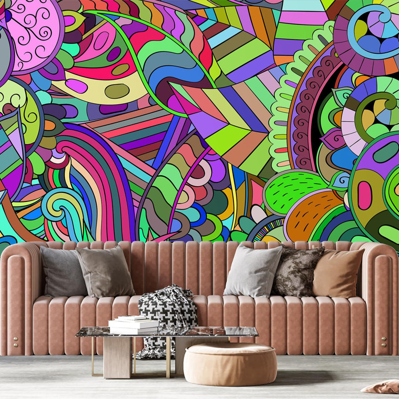 Vibrant Graffi Street Paint Peel & Stick Border, 132" L x 192" W