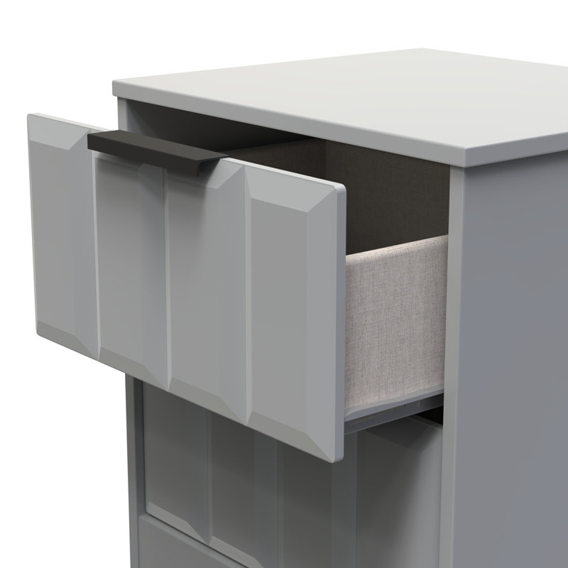 Doss 45cm W Manufactured Wood Bedside Table, Dusk Grey