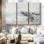 «Idyllic Coastal Jetty», 3 pièces sur toile-98563080