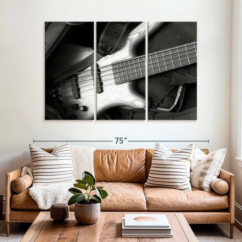 Guitare basse Abarca, H 42 po x l 65 po