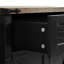 Îlot de cuisine de 53,5 po avec abattant, bloc d'alimentation, chariot roulant, l 53,5 po x P 29,2 po, H 36,5 po, prise noire pour salle à manger et salle à manger, 2 tiroirs, 29,2 po-1040755838