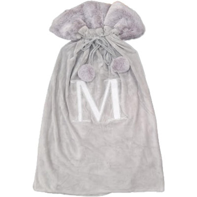 Luxury Christmas Sack with Monogrammed Letter M