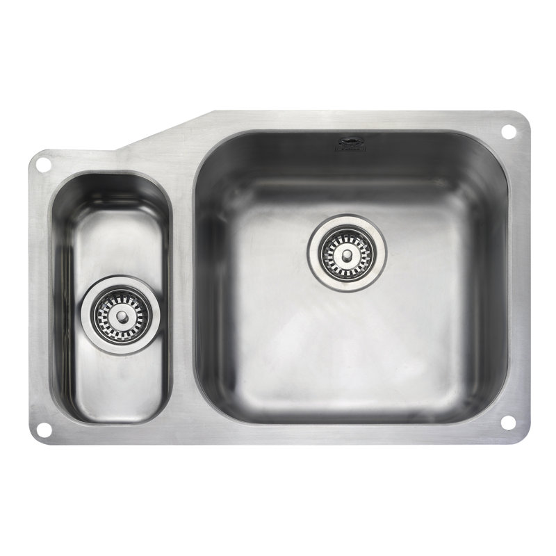 Classic 67.1cm x 46cm Stainless Steel Undermount Kitchen Sink, Left
