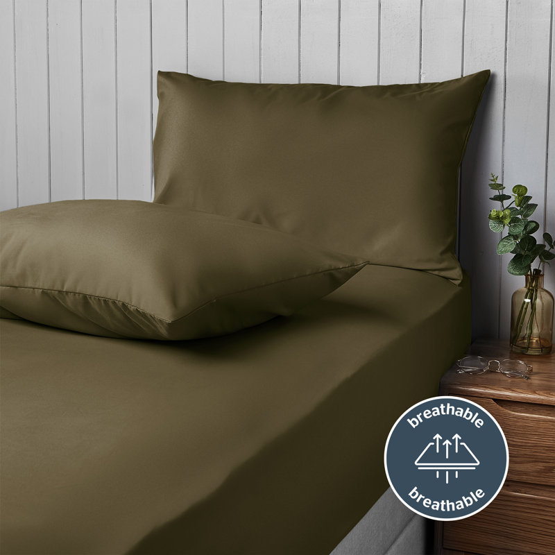 Silentnight Supersoft Plain Microfibre Housewife Pillowcase, Green