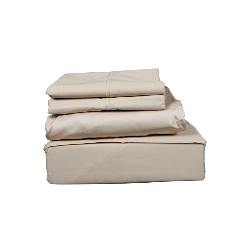 Ensemble de draps 100% coton 500 fils, Très grand, Gruau