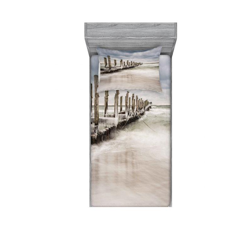 Ensemble de draps Groyne in Zingst Allemagne, Ensemble de draps pour lit simple avec drap-housse