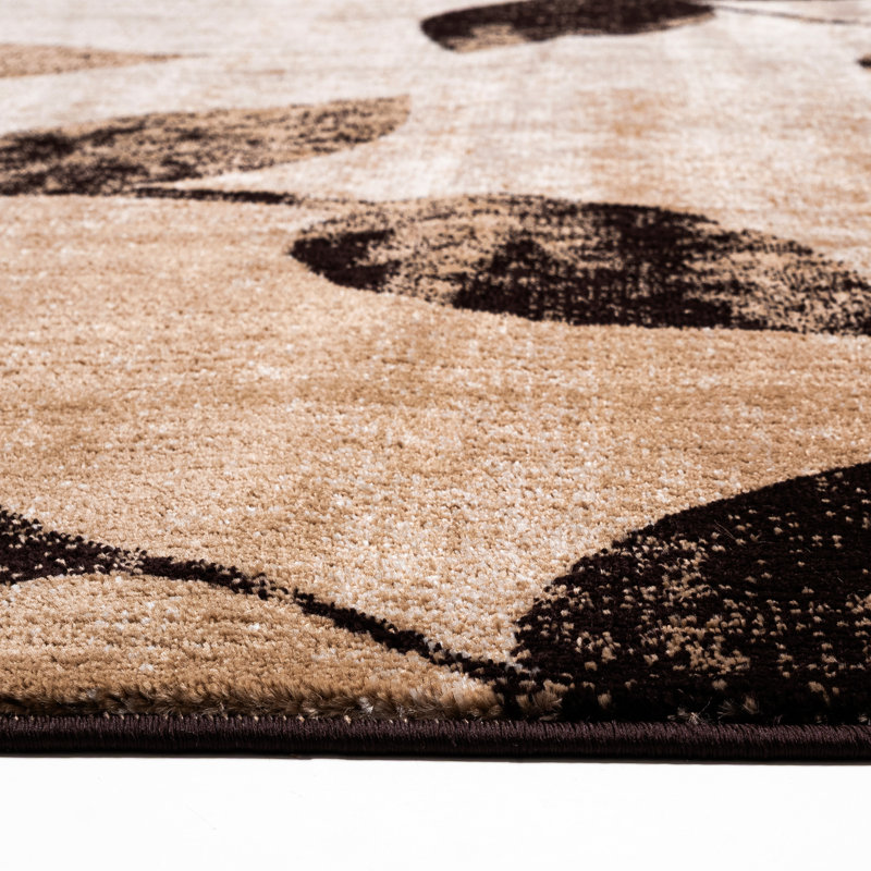 Abstract Area Rug, Brown, Rectangle 200 x 290 cm