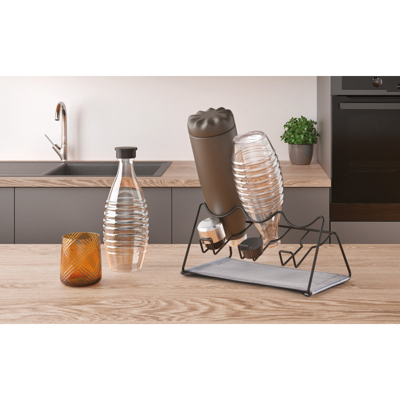 Sodatex 3 Lava Draining Rack For 3 Bottles, Black