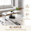 Table d'appoint en acrylique transparent avec chute d'eau - Utile 15,75 po Option grand espace