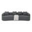 Canapé modulaire courbé gris, minimaliste moderne, tissu en laine d'agneau, comprimé, sans assemblage, mousse à haute densité pour la détente du salon-140273324