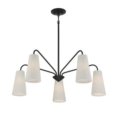 Cher 5 - Light Metal Dimmable Chandelier