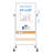 44" x 28" Freestanding Whiteboard Height Adjustable Double-Sided Magnetic Cork Board Combo on Wheels