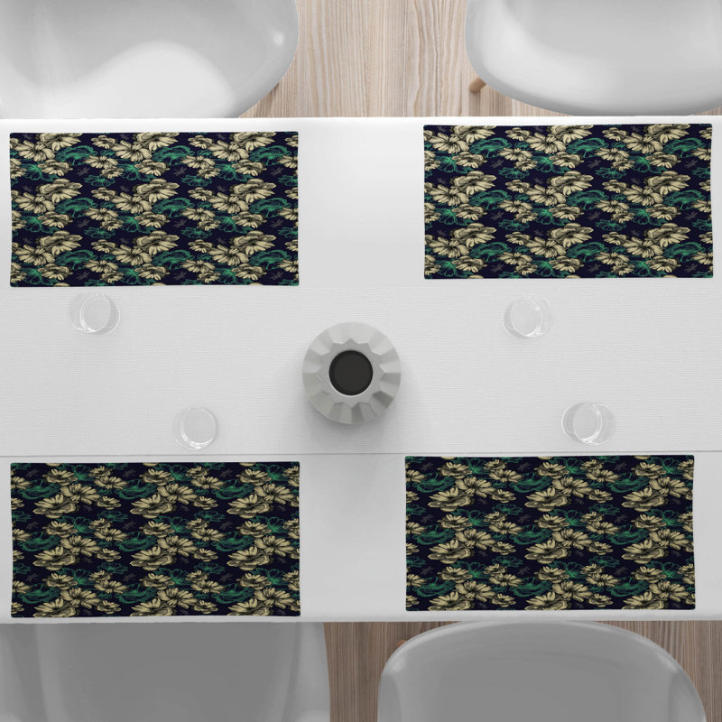 Polyester Floral Rectangle Placemat
