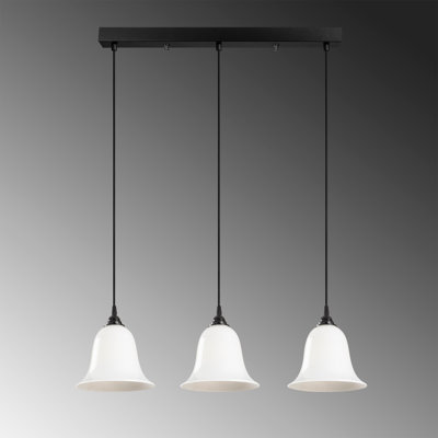 Luminaire suspendu pour îlot de cuisine 3 lumières Elmhurst
