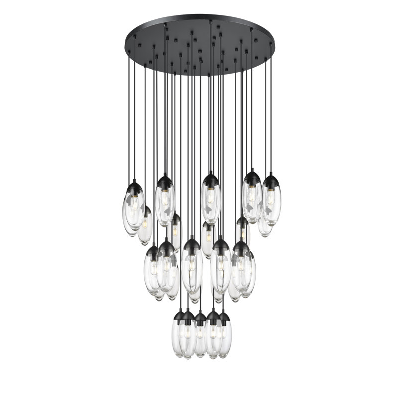 Doerun 27 - Light Dimmable Geometric Chandelier, Matte Black