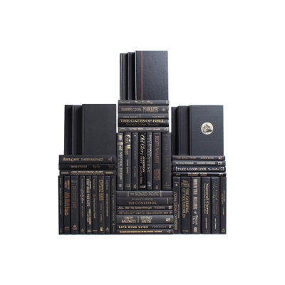 Modern Black & Gold Book Wall