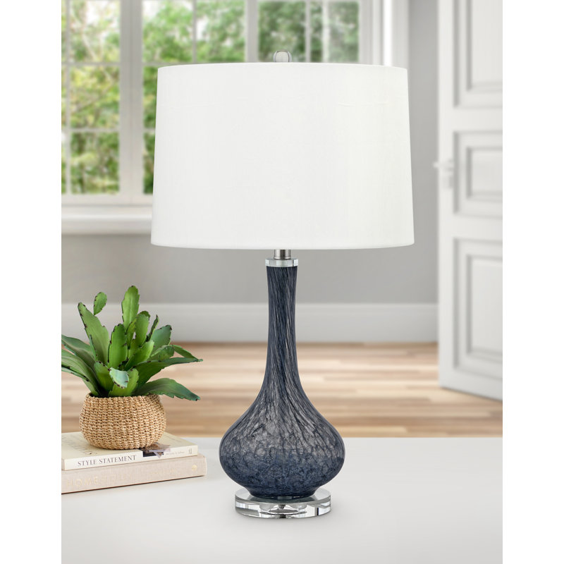 Afragola 28" Dark Blue Swirl Table Lamp