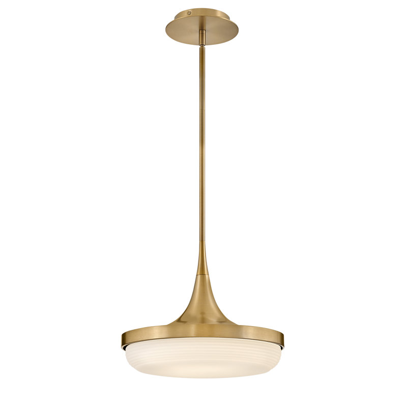 1 - Ligh Bowl LED Pendant, Lacquered Brass