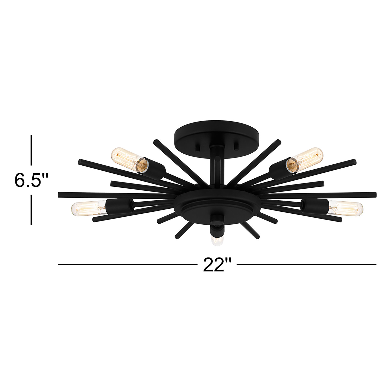 Mellon 5 Light Semi Flush Mount