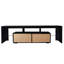 Meuble télé moderne noir avec lumières DEL 20 couleurs - Meuble télé télécommandé pour salon et centre de divertissement-265494403