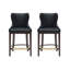 Tabouret de bar rembourré en cuir Blair-113051010-113051012-128617372