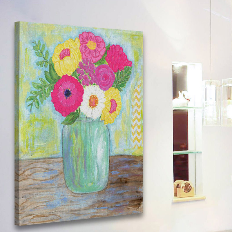 «Mason Jar» par Jill Lambert, reproduction sur toile tendue, H 30 po x l 20 po x P 1,5 po