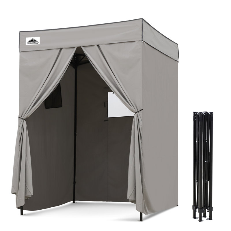 Gray 5x5 Portable Pop-Up Privacy Canopy Tent