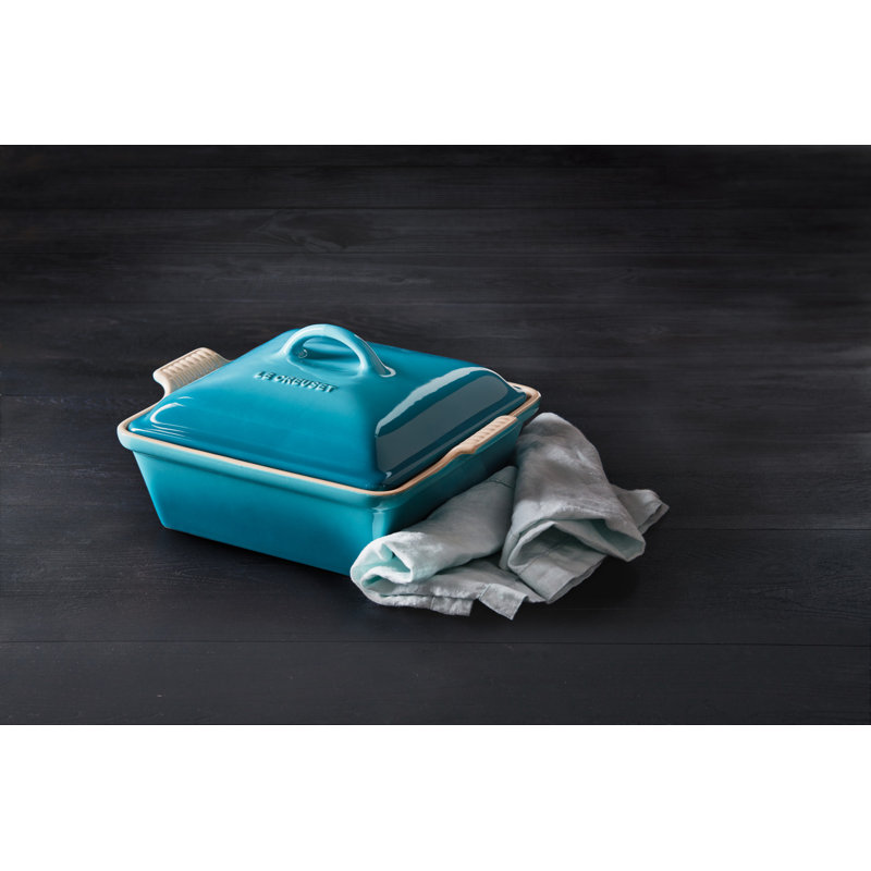 Le Creuset Heritage Stoneware 2.5 Qt. Square Casserole with Lid, Marseille