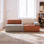 Modular Sofa, Modern Minimalist 2-Seater Fabric Sofa  Bed for Living Room & Flat, 2m Frameless Sectional with Movable Backrest | Foldable Design