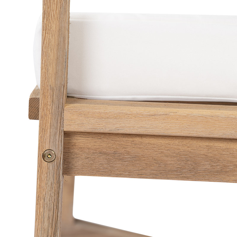 Chaise berçante d'extérieur en bois d'acacia Elira, 2