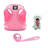 Dog Harness Adjustable Reflective Polyester Pink-118161263