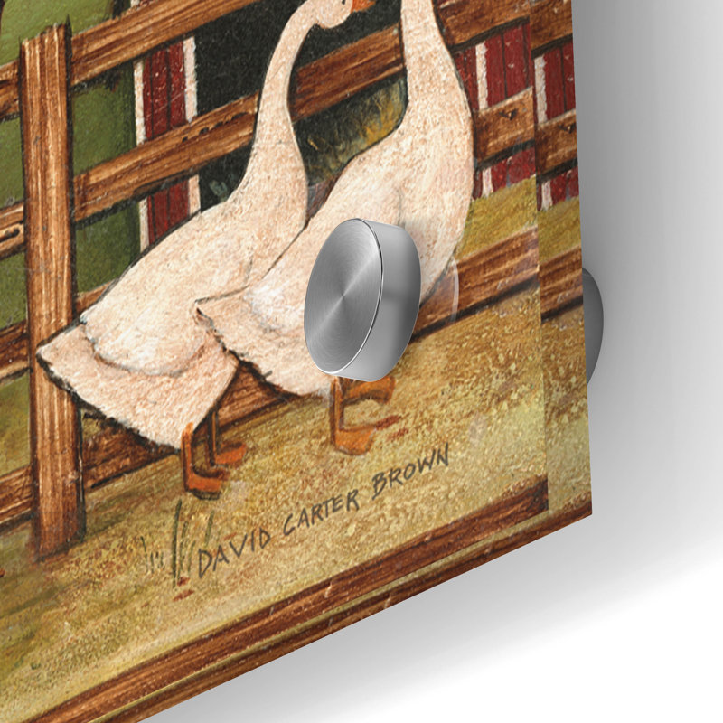August Grove 'Barnyard Border' by David Carter Brown Acrylic Glass Wall Art, 16" H x 48" W