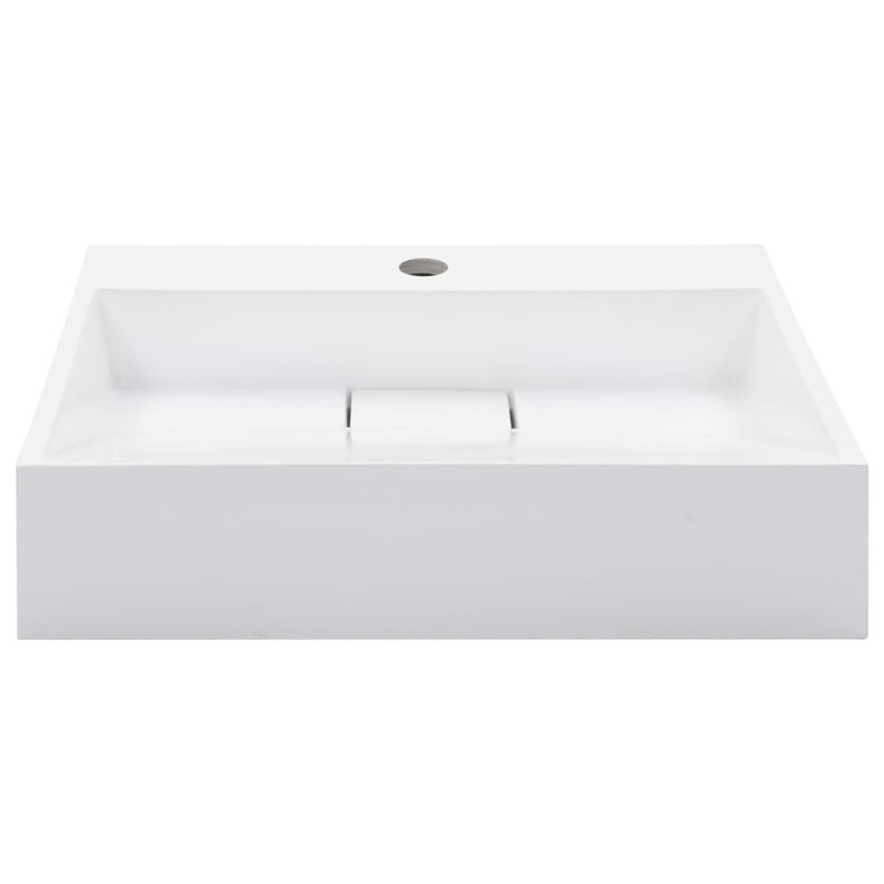 Belfry Bathroom Matanna White Ceramic Rectangular Sink, 500 x 380 x 130 mm, 1 tap hole