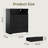 Modern 3 Drawer Small Wood Dresser, Charging Station LED Lights, Bedroom Closet Living Room Hallway, Bedside Organizer-783542207