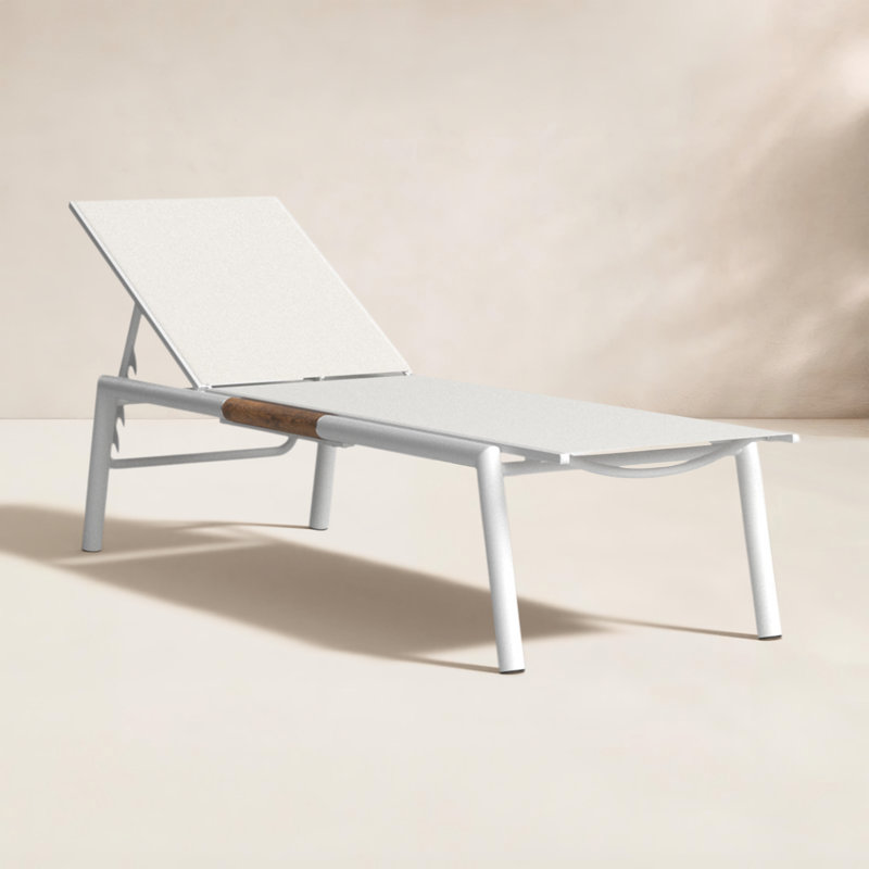 Dean Outdoor Teak Chaise Lounge