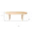 54" Natural Solid Wood Oval Solid Coffee Table