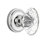 Crystal Fluted Oval Interior Mortise Door Knob with Classic Rosette