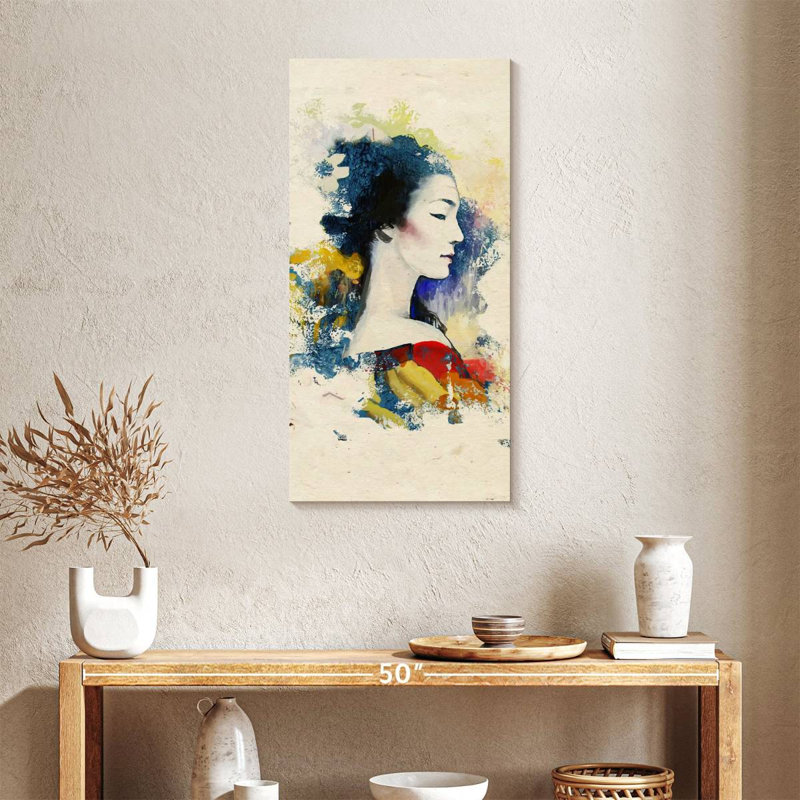 Classic Geisha Portrait, 36" H x 18" W