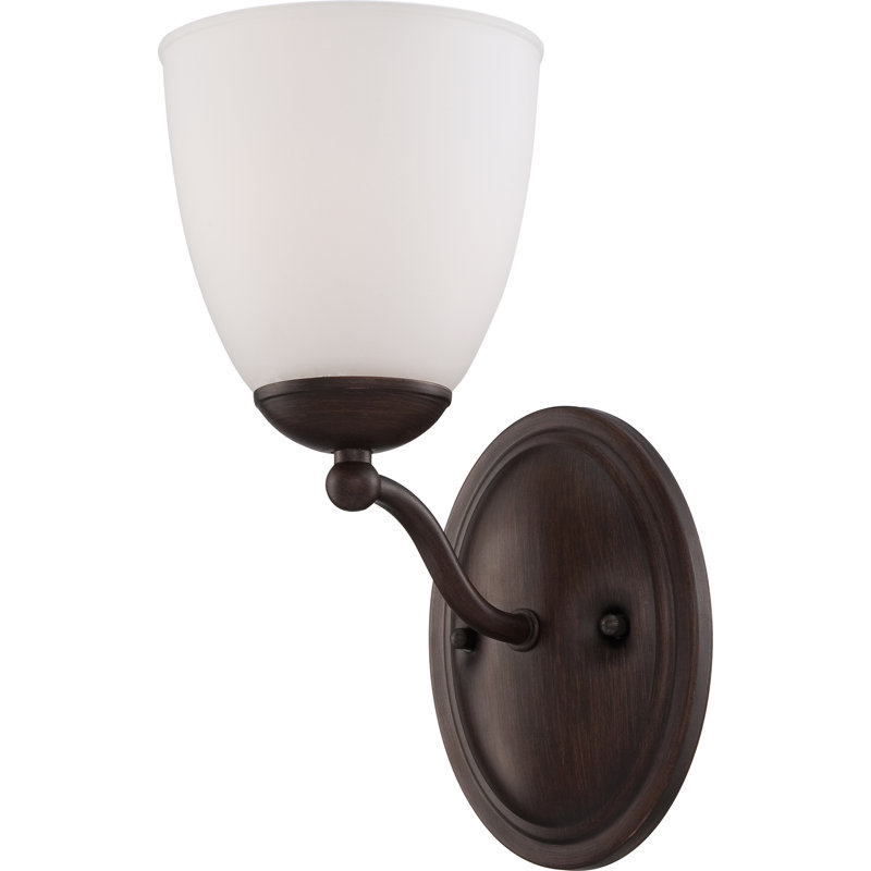Minidoka Bath Sconce, A19, Prairie Bronze