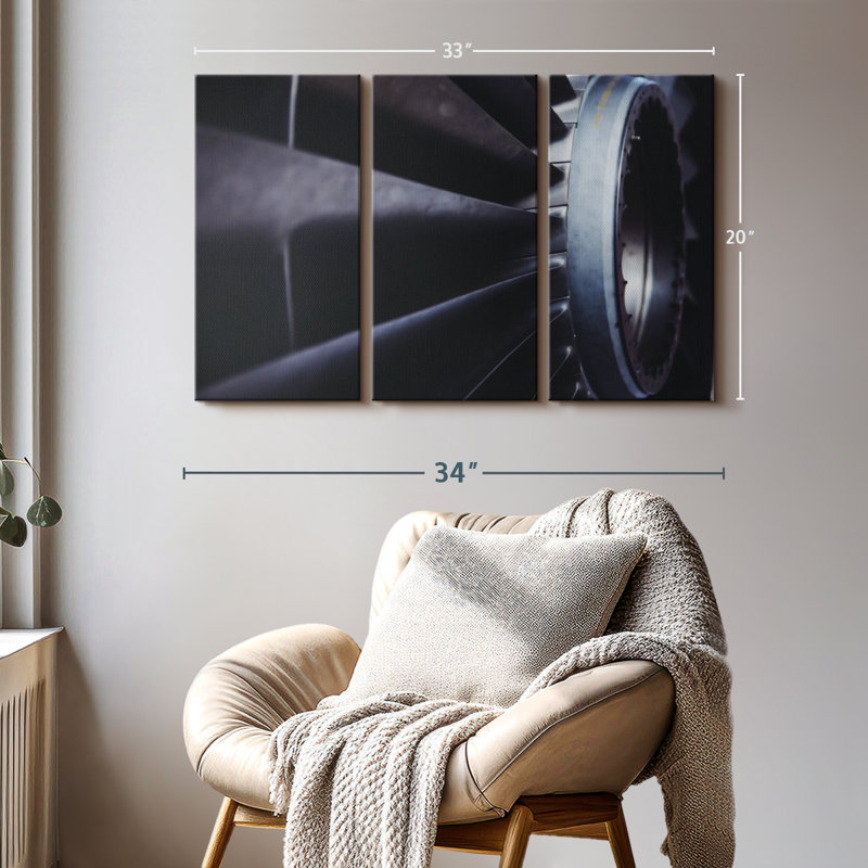 " Airplane Engine " Print, 20" H x 33" W x 1.25" D
