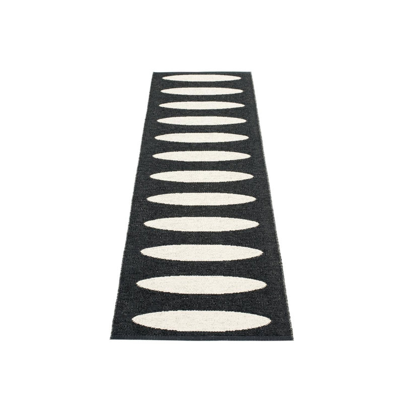 Rug ELLA Black 2.25 x 12.25 ft, Runner 2'4" x 7'